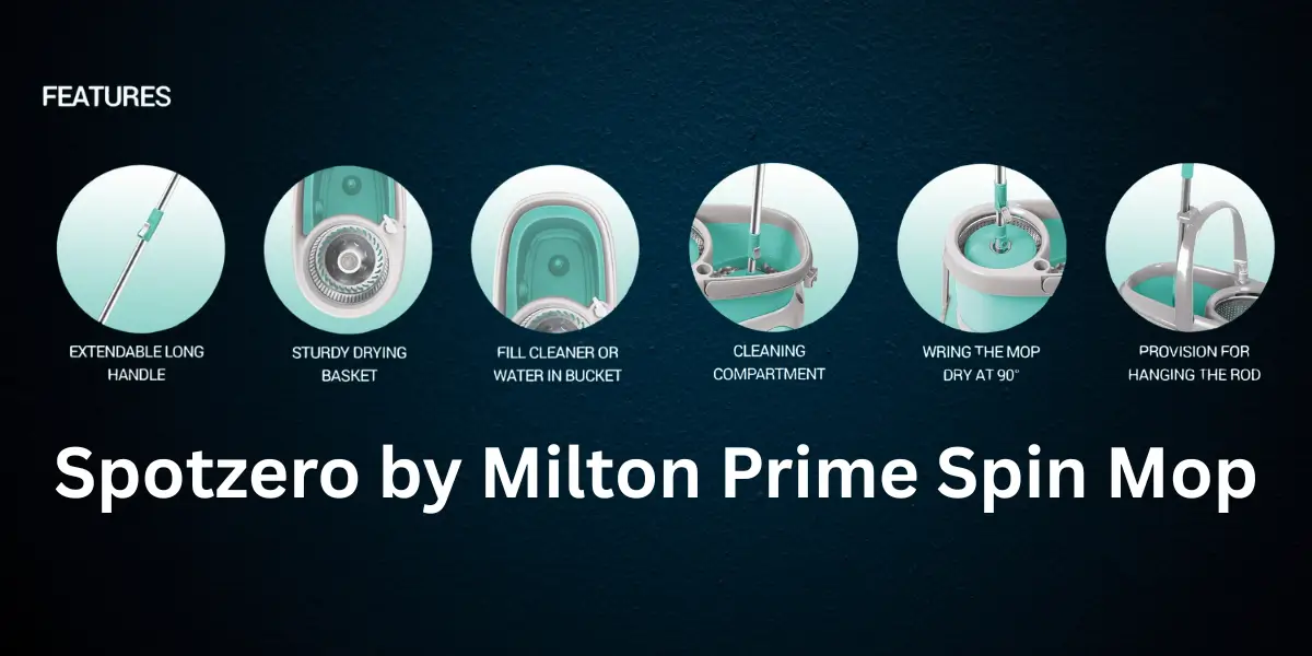 Spotzero by Milton Prime Stainless Steel Wringer Spin Mop
