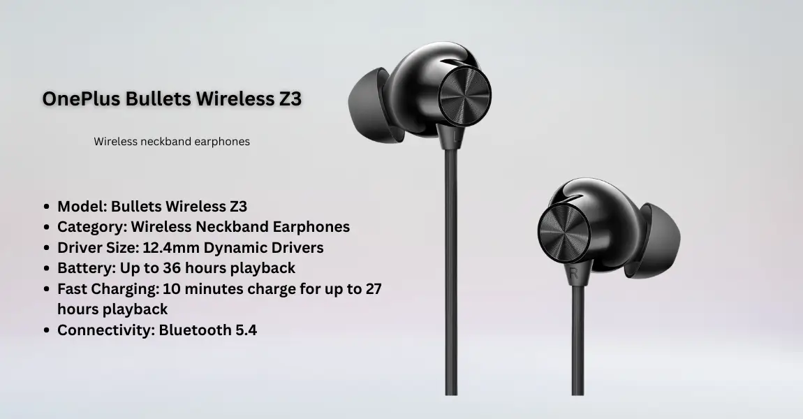 OnePlus Bullets Wireless Z3 wireless neckband earphones / image used for illustrative purpose