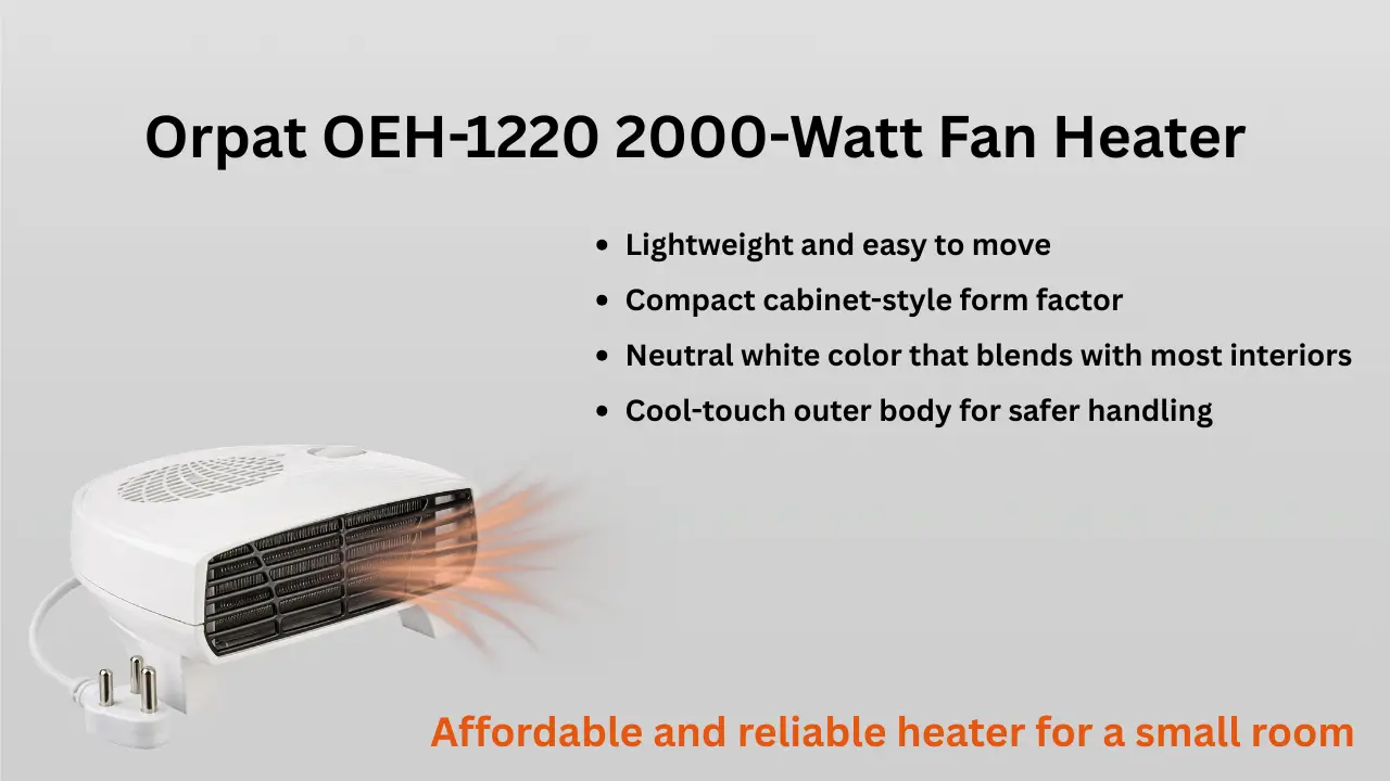 Orpat OEH-1220 2000-Watt Fan Heater