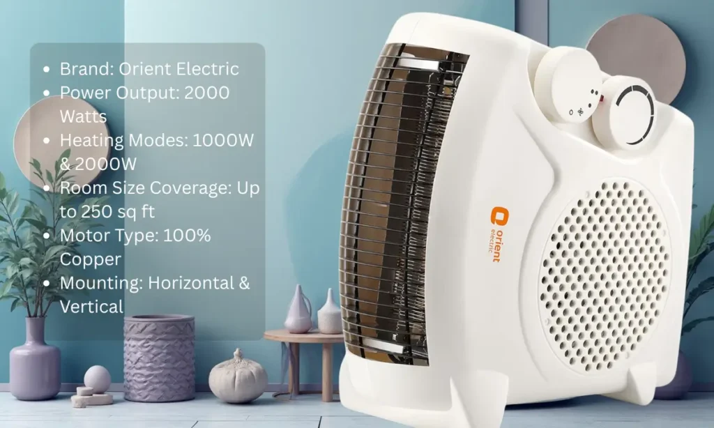 Orient Electric Portable Room Heater 2000W 1